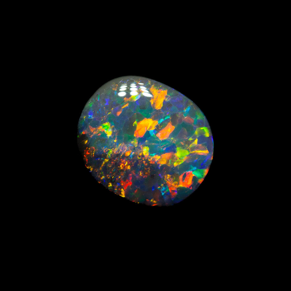 1.01 ct dark opal 7.4x6.4x3.2mm