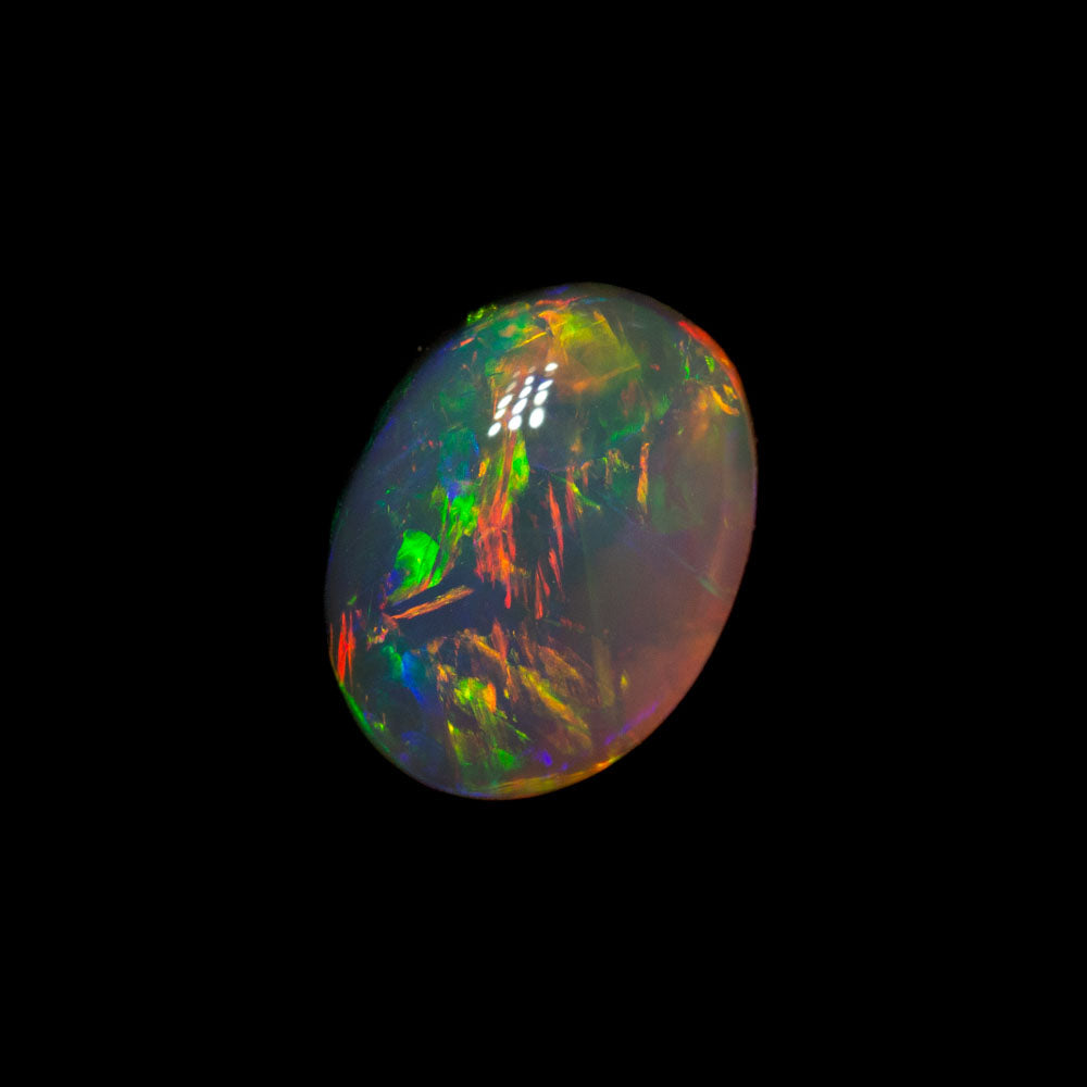 1.01 ct black crystal opal 7.9x6.1x3.3mm