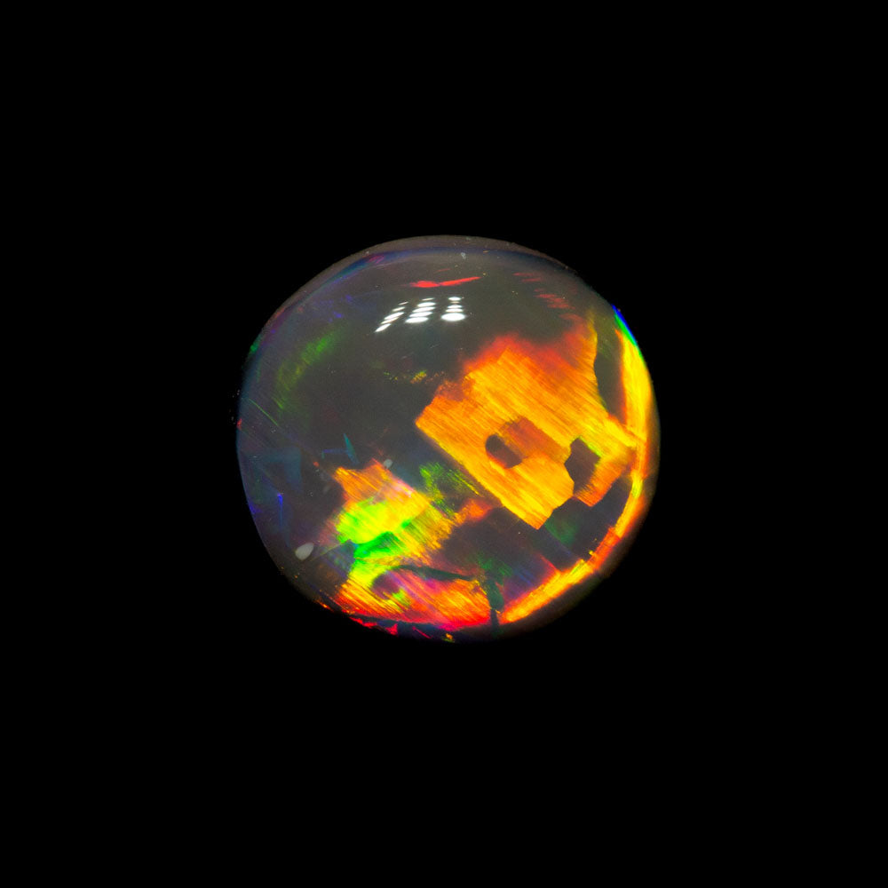 1.02 ct gem black opal 7x6.8x3.1mm