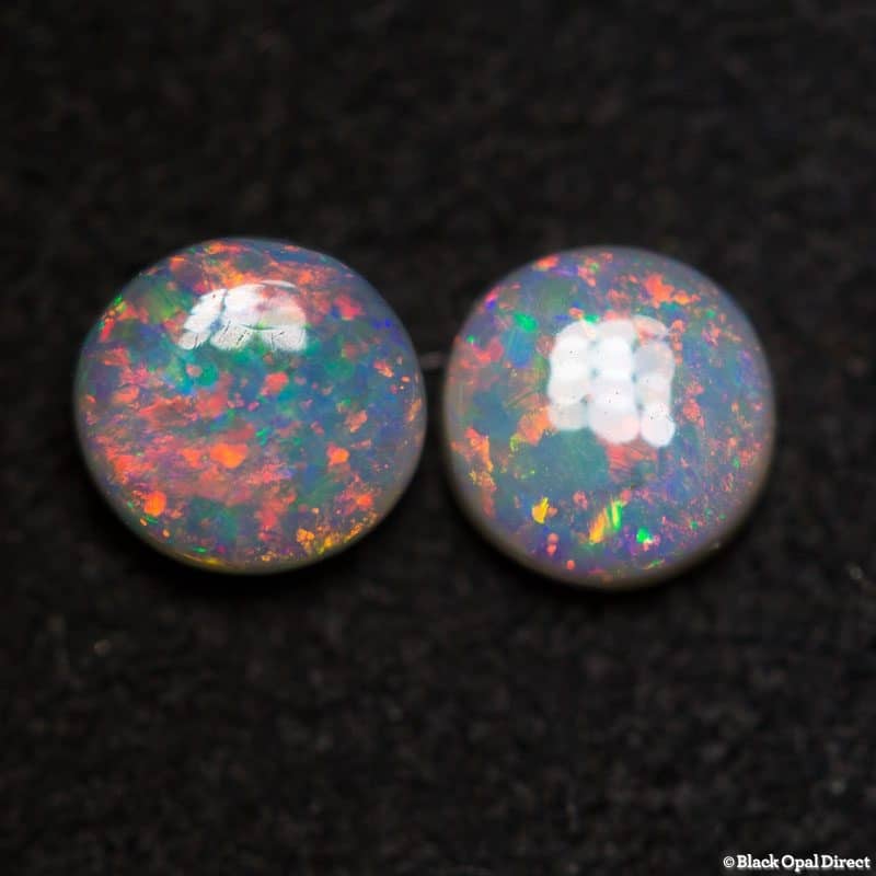 1.03ct semi black opal pair