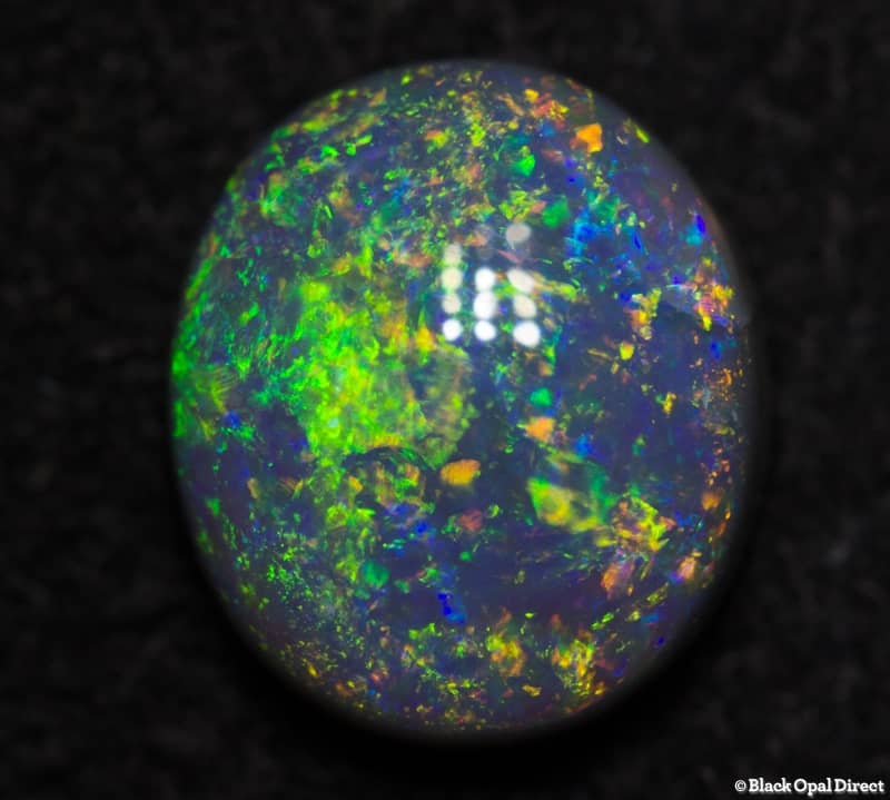 1.07 ct semi black opal 7.5x6.5x3mm