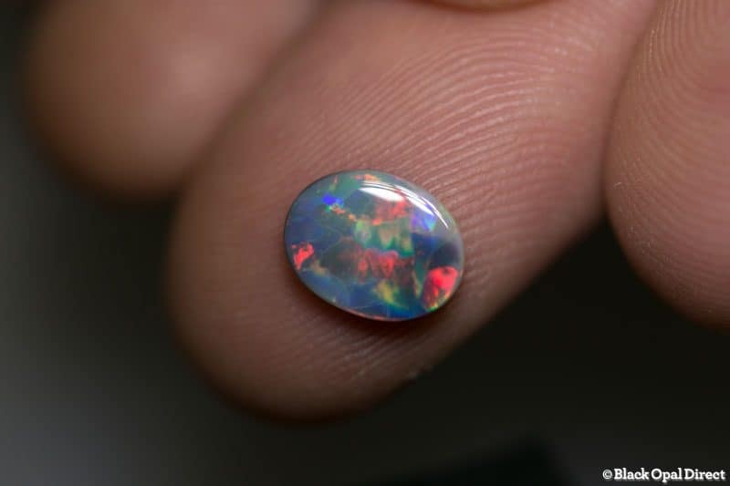 1.07 ct semi black opal 9x7x2mm