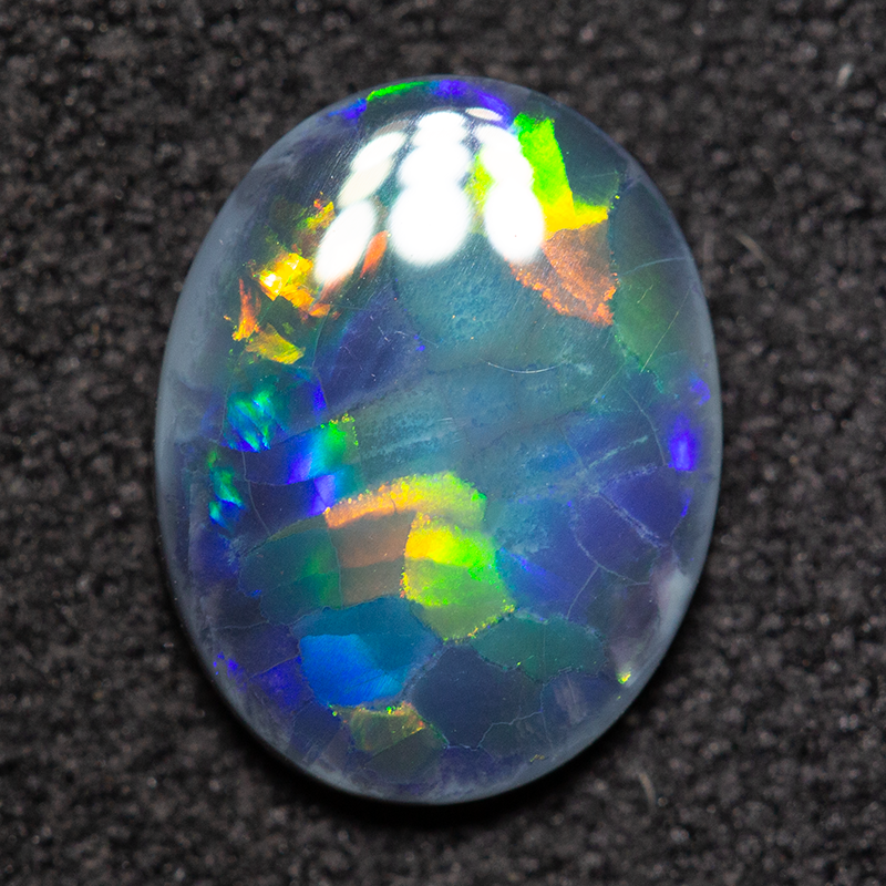 1.08 ct gem black opal 9.8x7.7x2.1mm