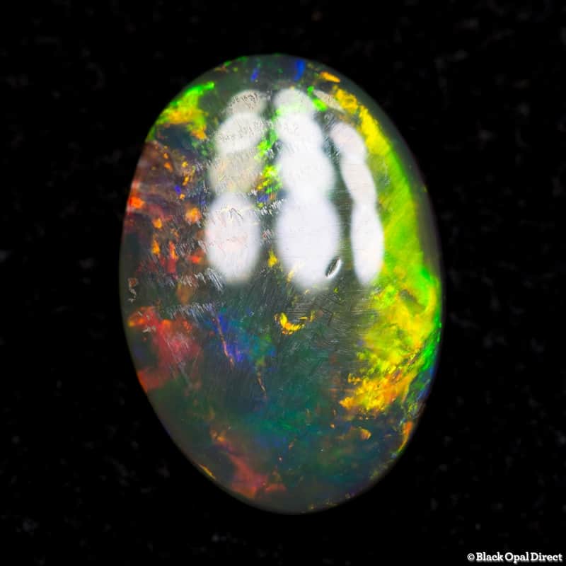 1.08 ct green orange crystal opal 10x7x2mm