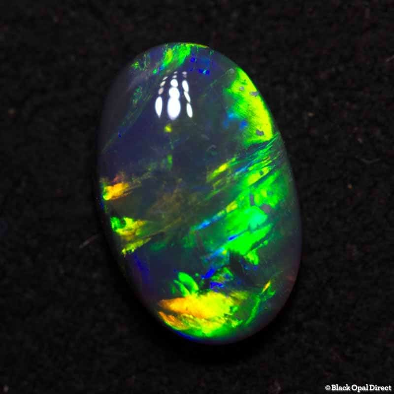1.08 ct gem black opal 9x6x3mm