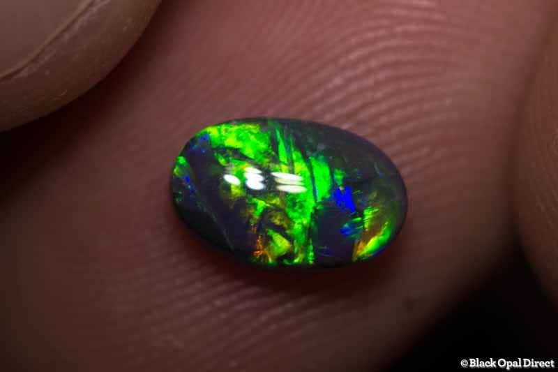 1.08 ct gem black opal 9x6x3mm