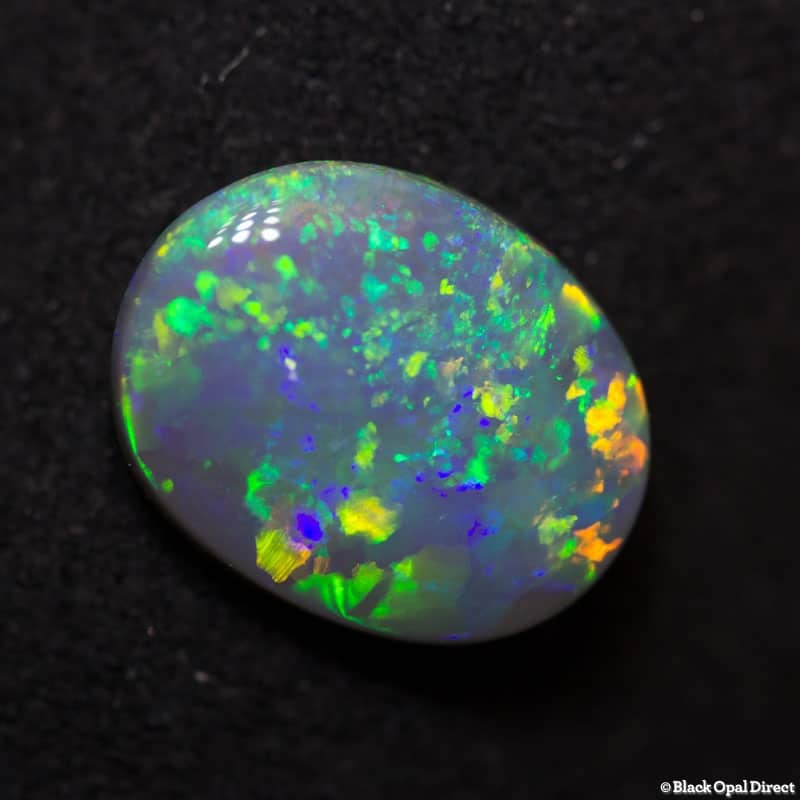 1.08 ct semi black opal 9x7x2.5mm