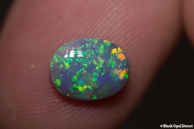 1.08 ct semi black opal 9x7x2.5mm