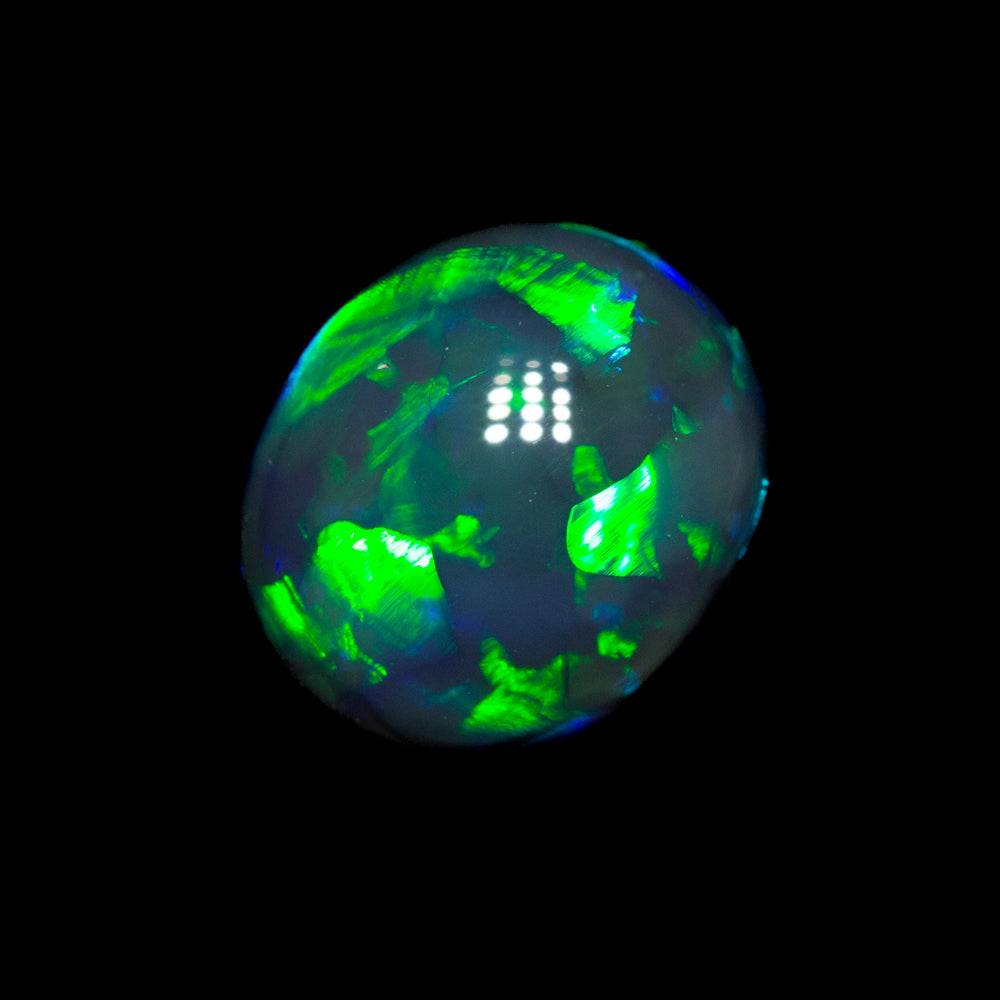 1.09 ct gem black opal 7.5x6.5x3.3mm