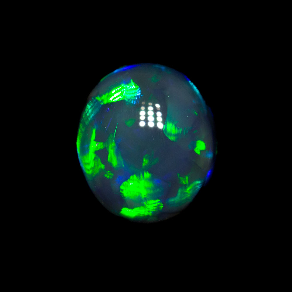 1.09 ct gem black opal 7.5x6.5x3.3mm