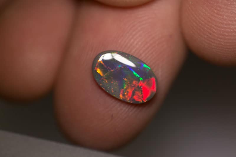 1.09 ct black opal 11x7x2mm