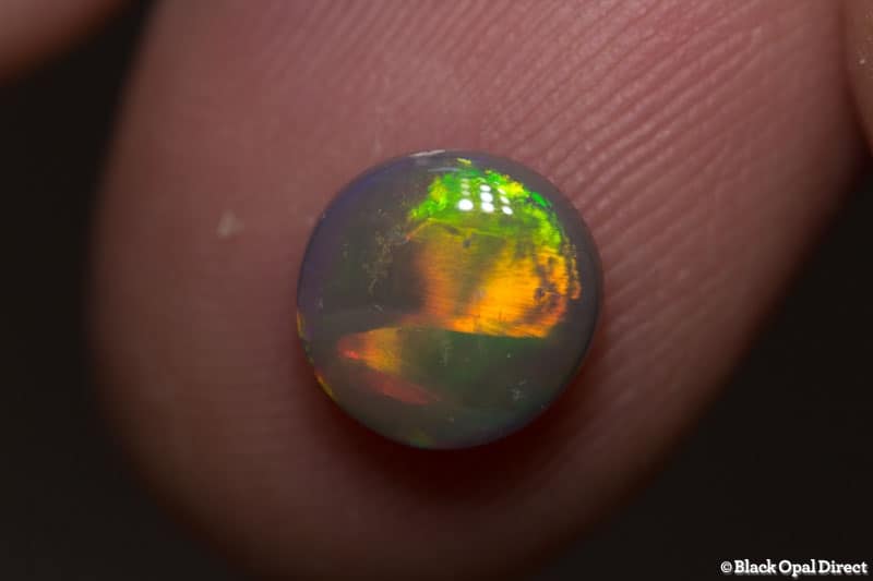 1.09 ct semi black opal 7.7mm round x3mm