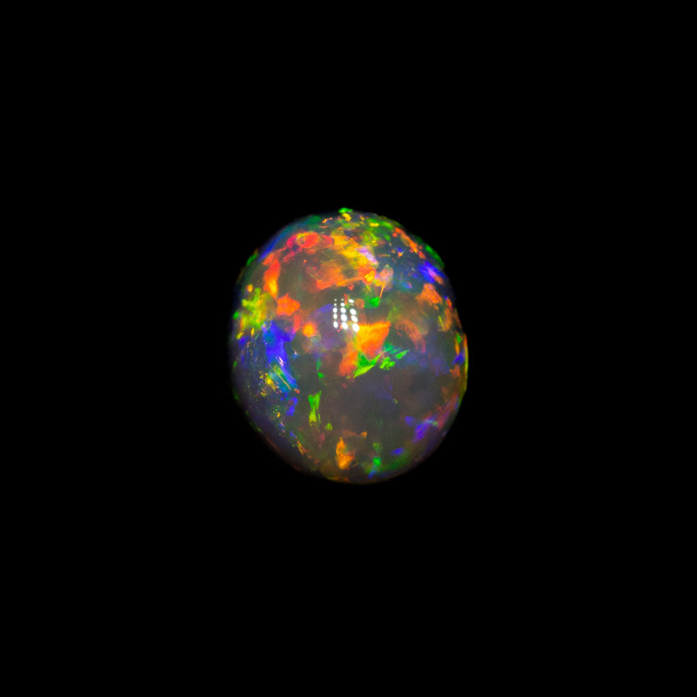 1.10 ct gem black opal 6.3x5.4x5.1mm