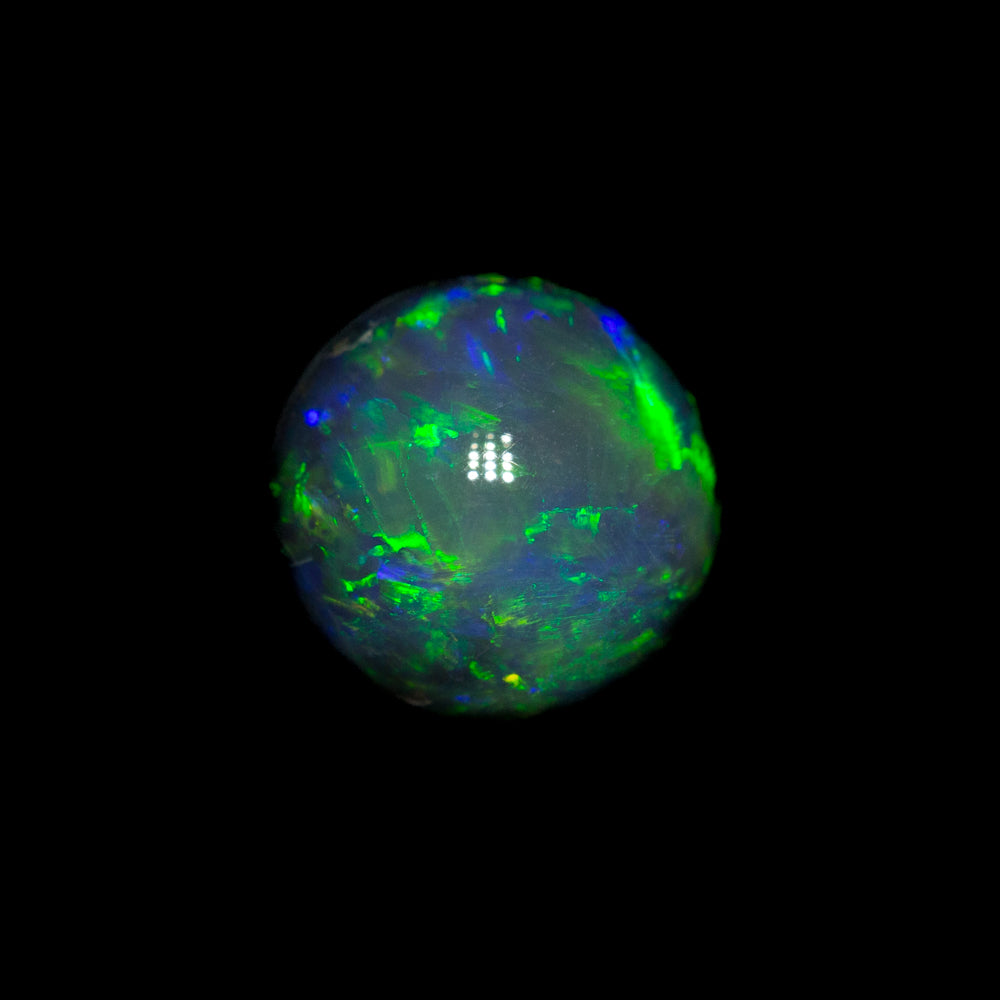 1.10 ct black opal gem 6.5x6.5x4mm