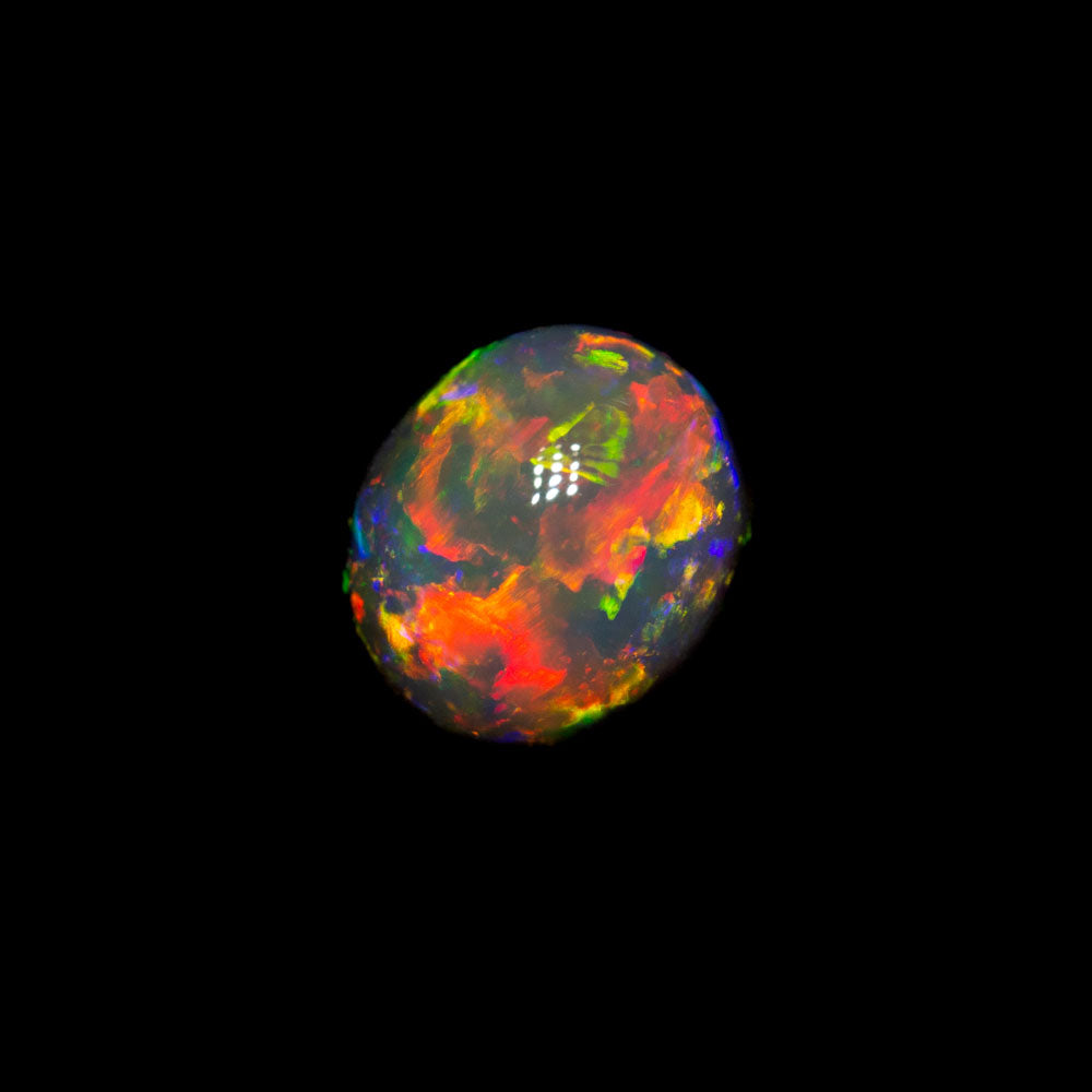1.10 ct gem black opal 6.3x5.4x5.1mm
