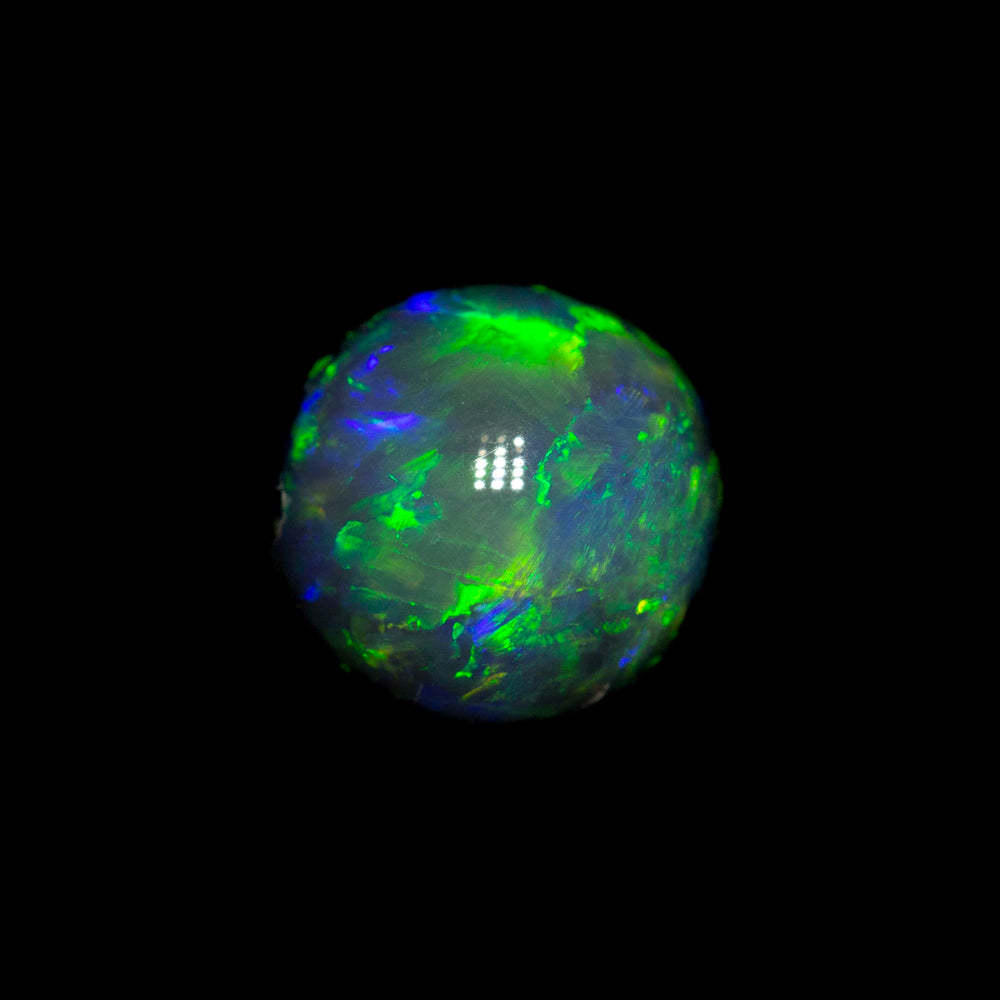 1.10 ct black opal gem 6.5x6.5x4mm