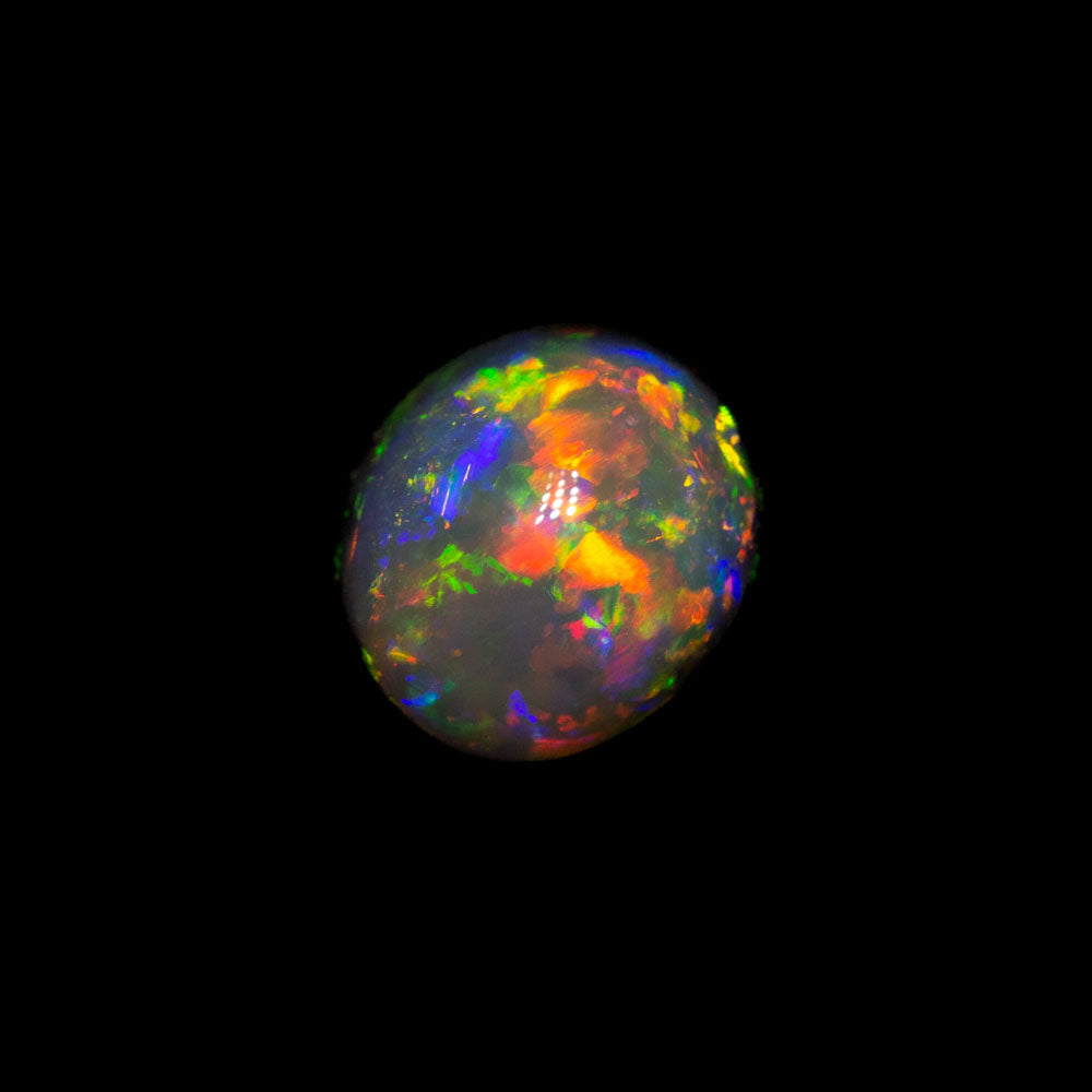 1.10 ct gem black opal 6.3x5.4x5.1mm