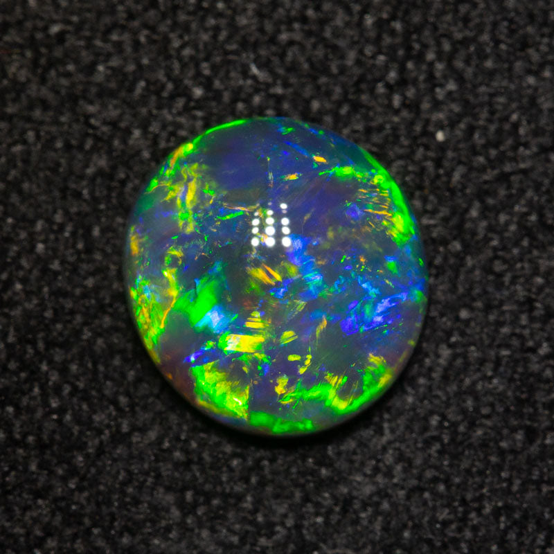 1.11 ct black crystal opal 7.6x7.1x3.3mm