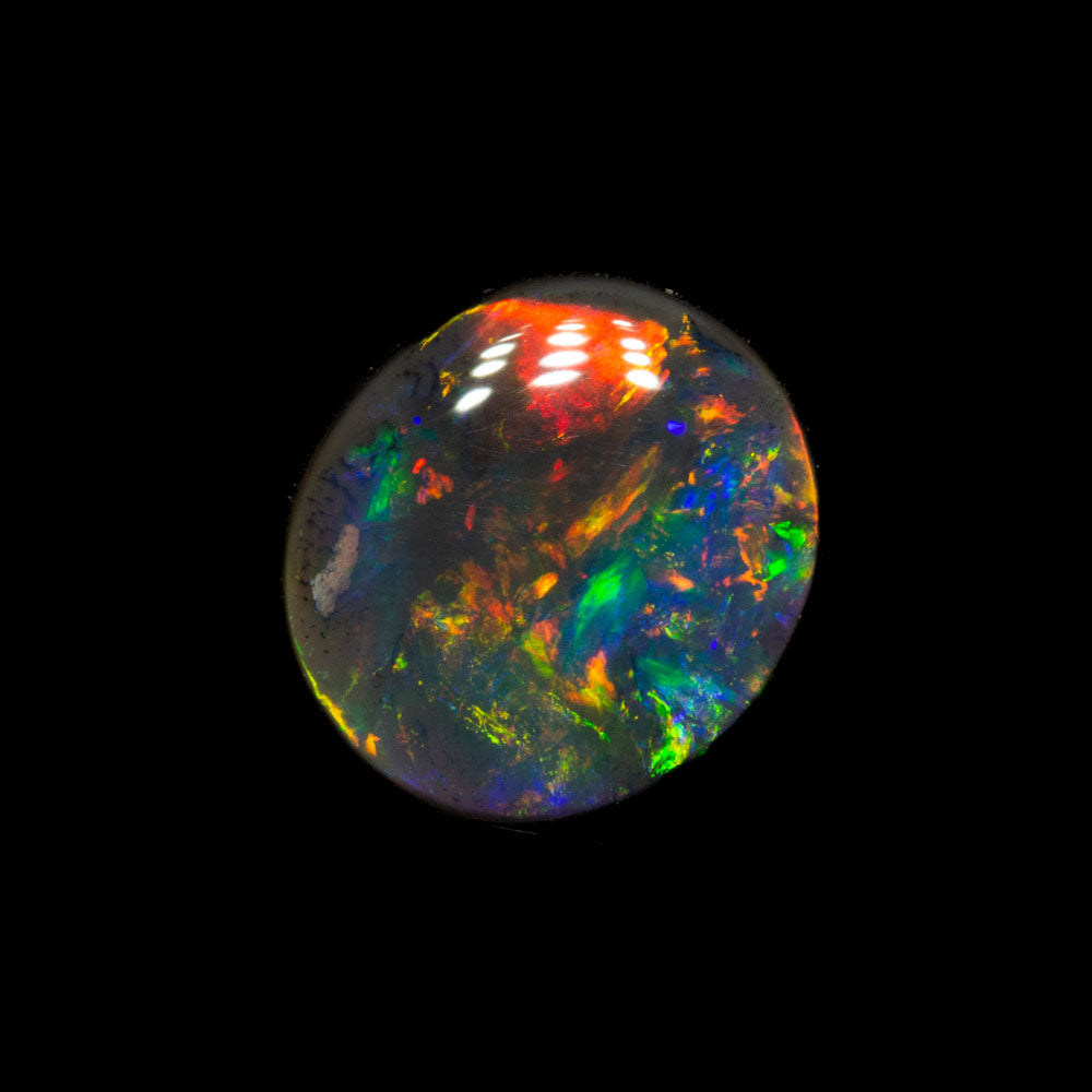 1.11 ct black opal 7.6x6.8x3.1mm