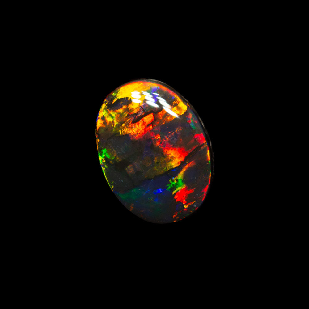 1.12 ct gem black opal 8.7x6.5x3mm