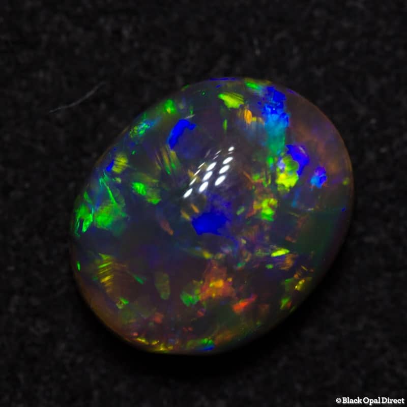 1.12 ct black crystal opal 8x6x3.5mm