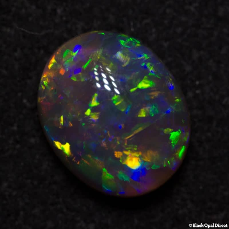 1.12 ct black crystal opal 8x6x3.5mm