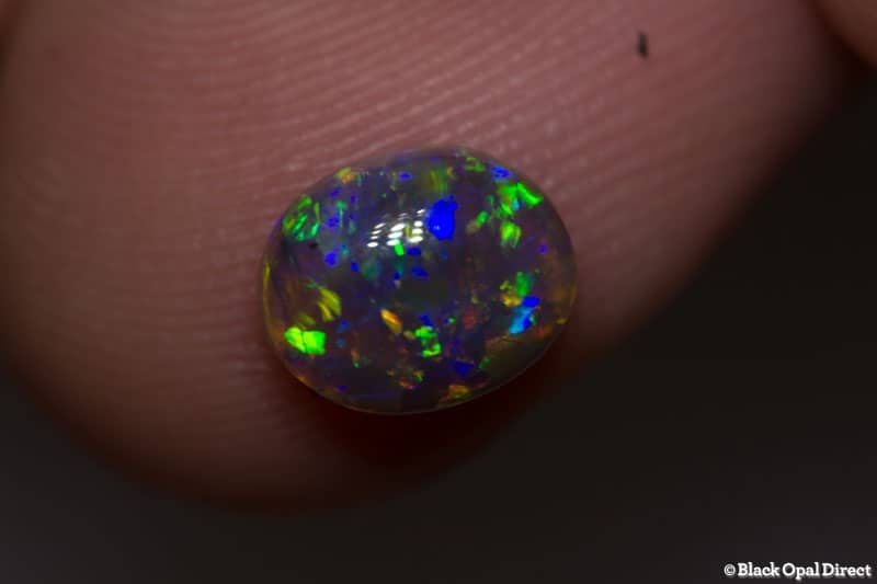 1.12 ct black crystal opal 8x6x3.5mm