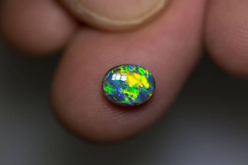 1.12 ct gem black opal 8x6x3mm