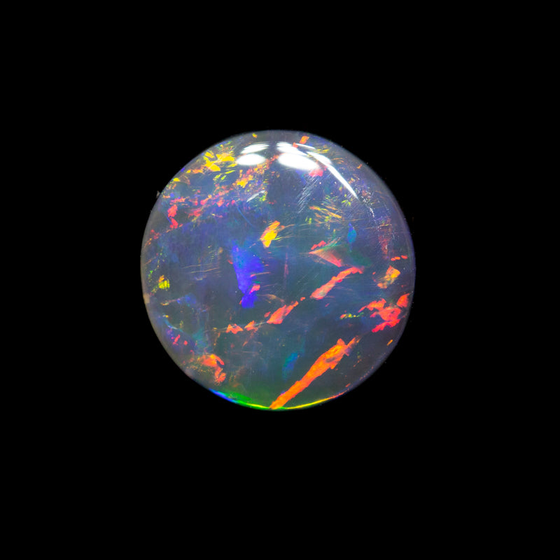 1.13 ct gem black opal 7.3x7.2x3.1mm