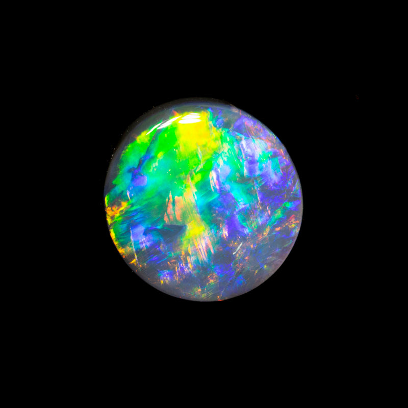 1.13 ct gem black opal 7.3x7.2x3.1mm