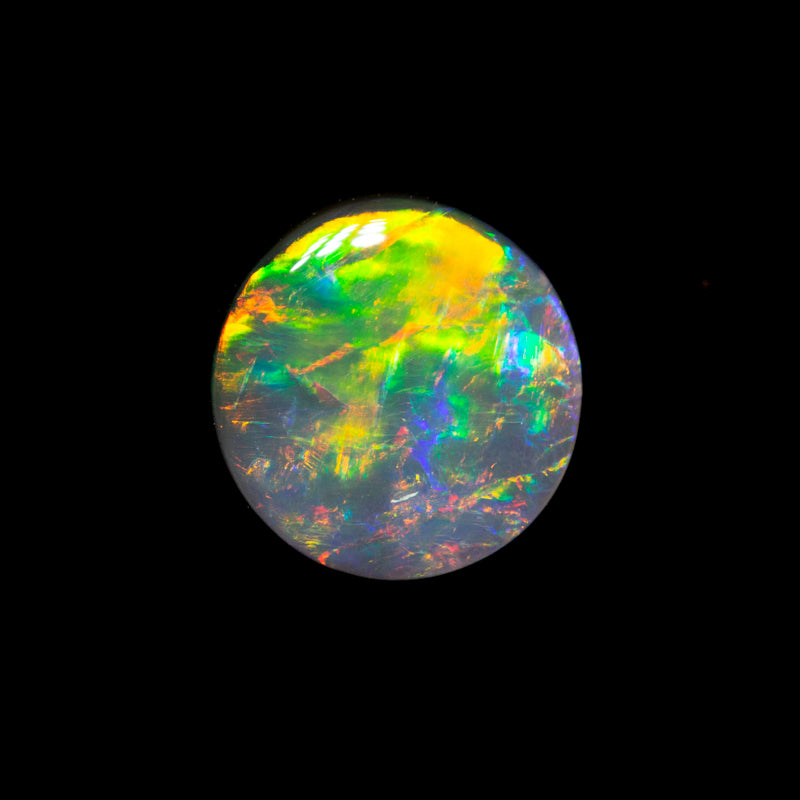 1.13 ct gem black opal 7.3x7.2x3.1mm