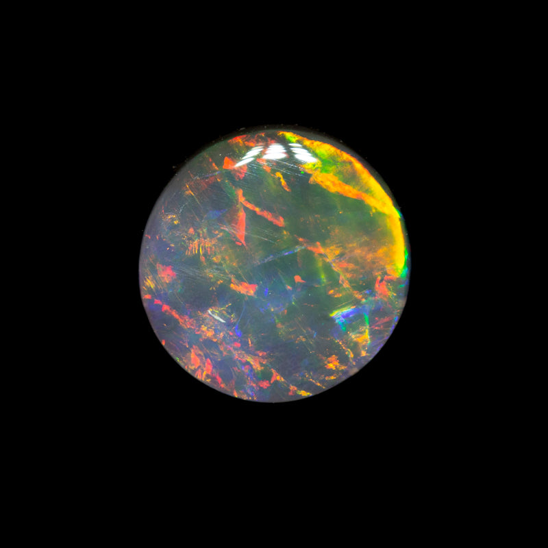 1.13 ct gem black opal 7.3x7.2x3.1mm