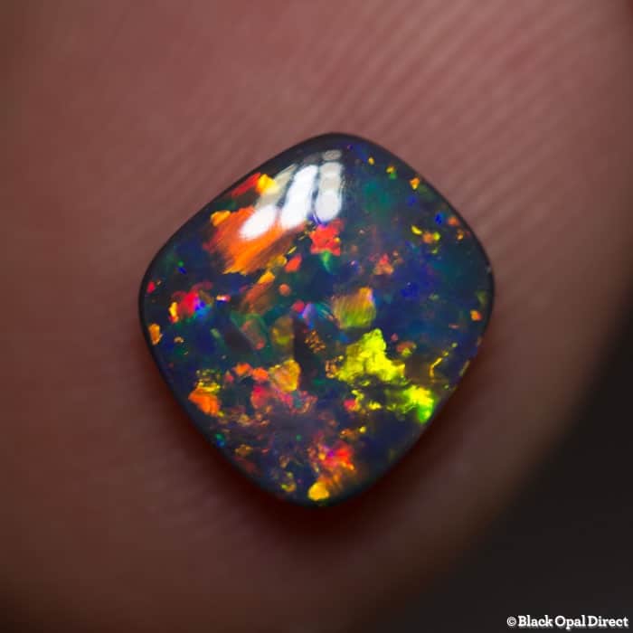 1.13 ct gem black opal 8x7x2.5mm