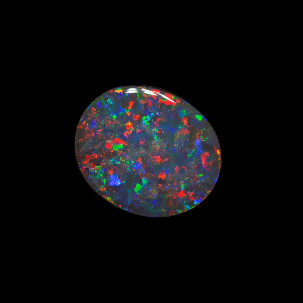 1.14 ct gem black opal 8.9x7.5x2.4mm