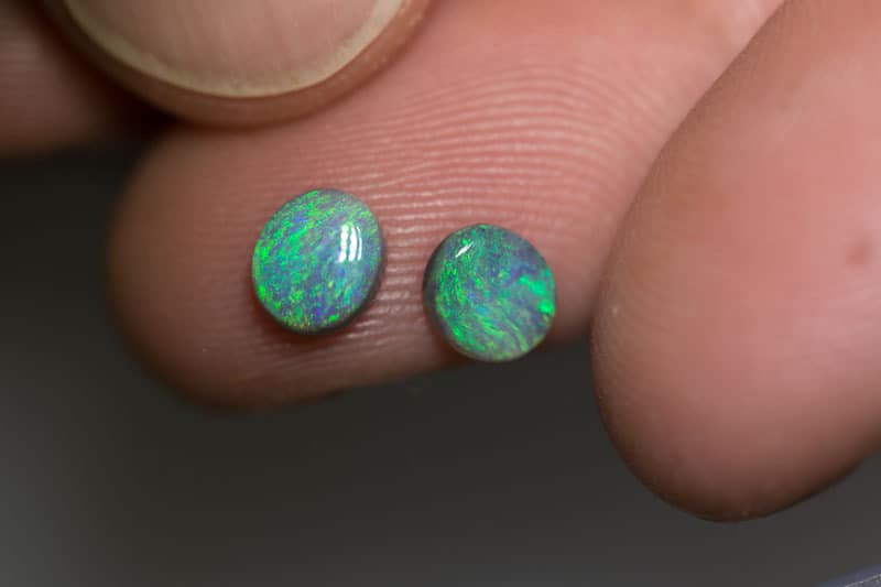 1.14 ct dark opal pair 6x5mm