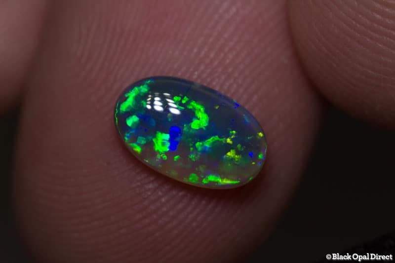 1.15 ct black opal gem 9x6x3mm