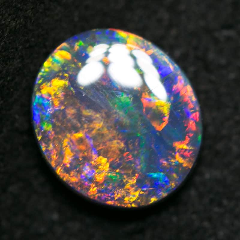 1.16 ct gem black opal 8x7x3mm