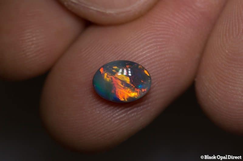 1.16 ct gem black opal 8.5x6x3mm