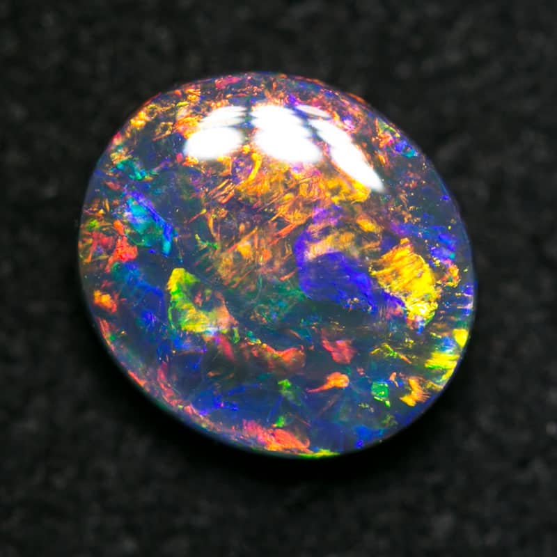 1.16 ct gem black opal 8x7x3mm