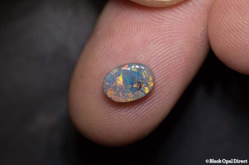 1.16 ct semi black opal 8.5x6x3mm