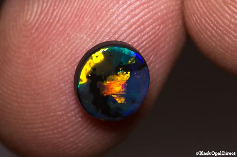 1.18 ct black opal 8x7.5x3mm