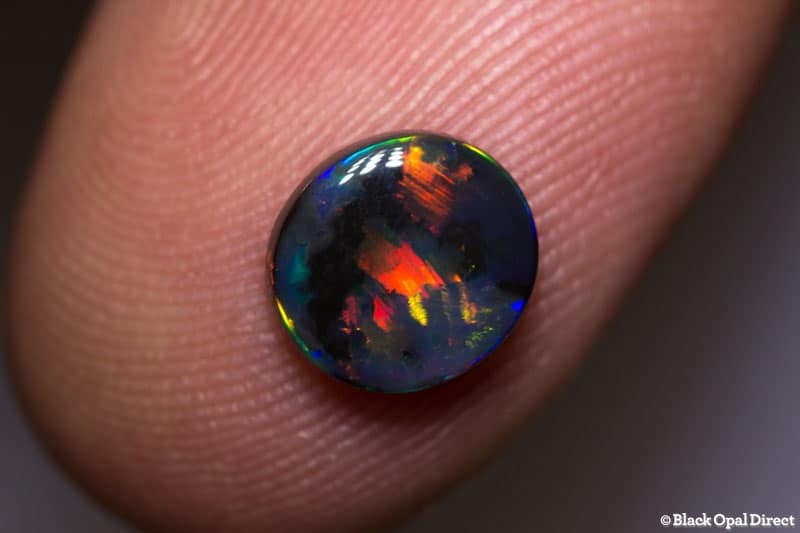 1.18 ct black opal 8x7.5x3mm