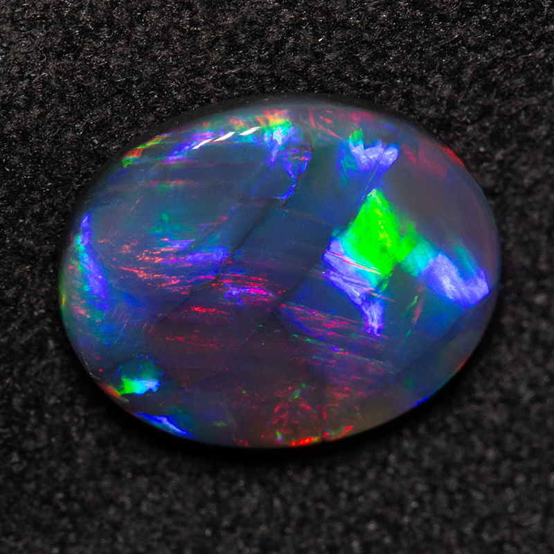 1.20 ct gem black opal 9.3x7.7x2.4mm