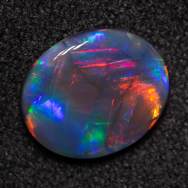 1.20 ct gem black opal 9.3x7.7x2.4mm