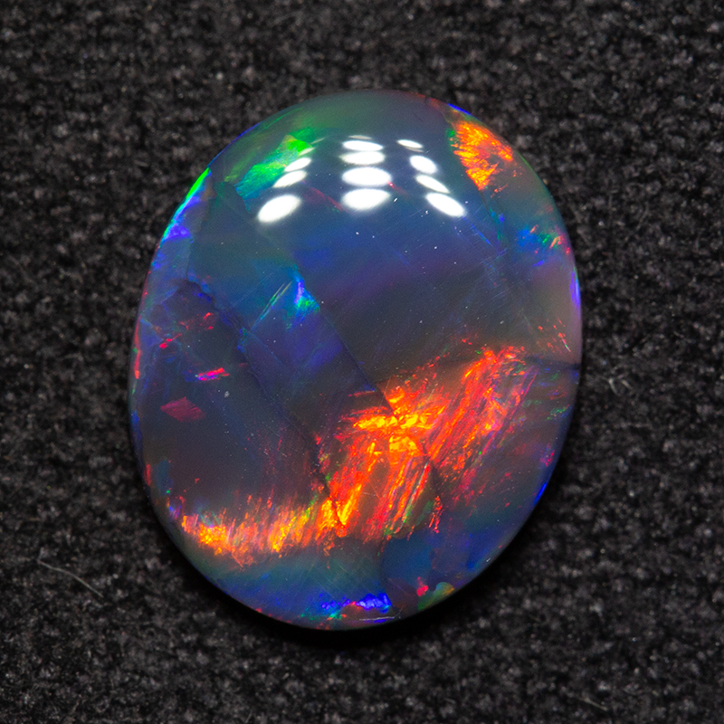 1.20 ct gem black opal 9.3x7.7x2.4mm