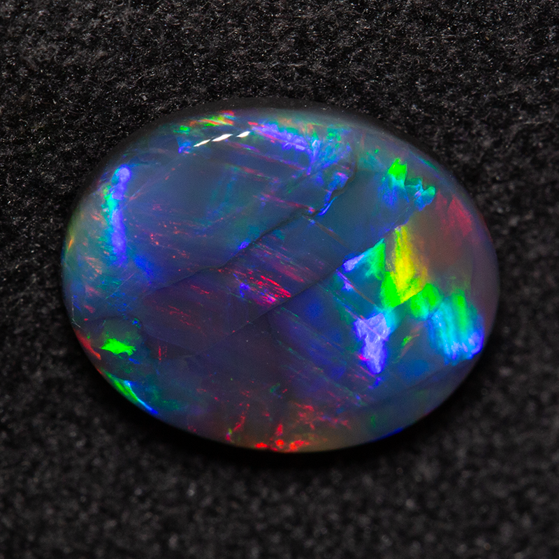 1.20 ct gem black opal 9.3x7.7x2.4mm