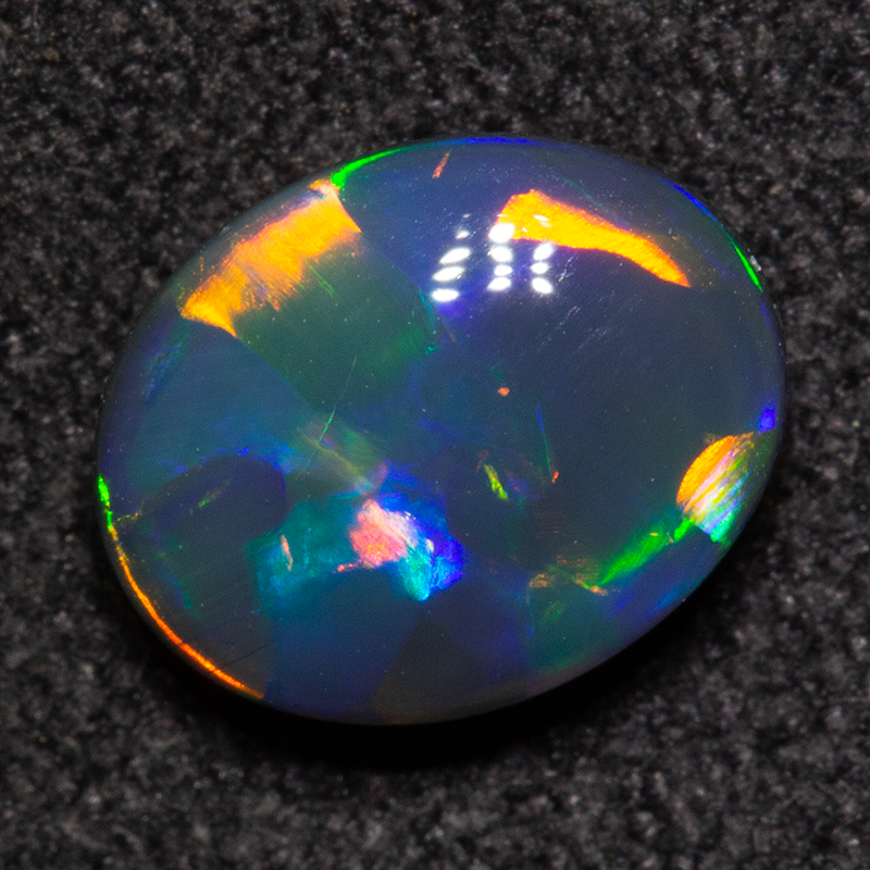 1.22 ct gem black opal 8.2x6.7x3.7mm