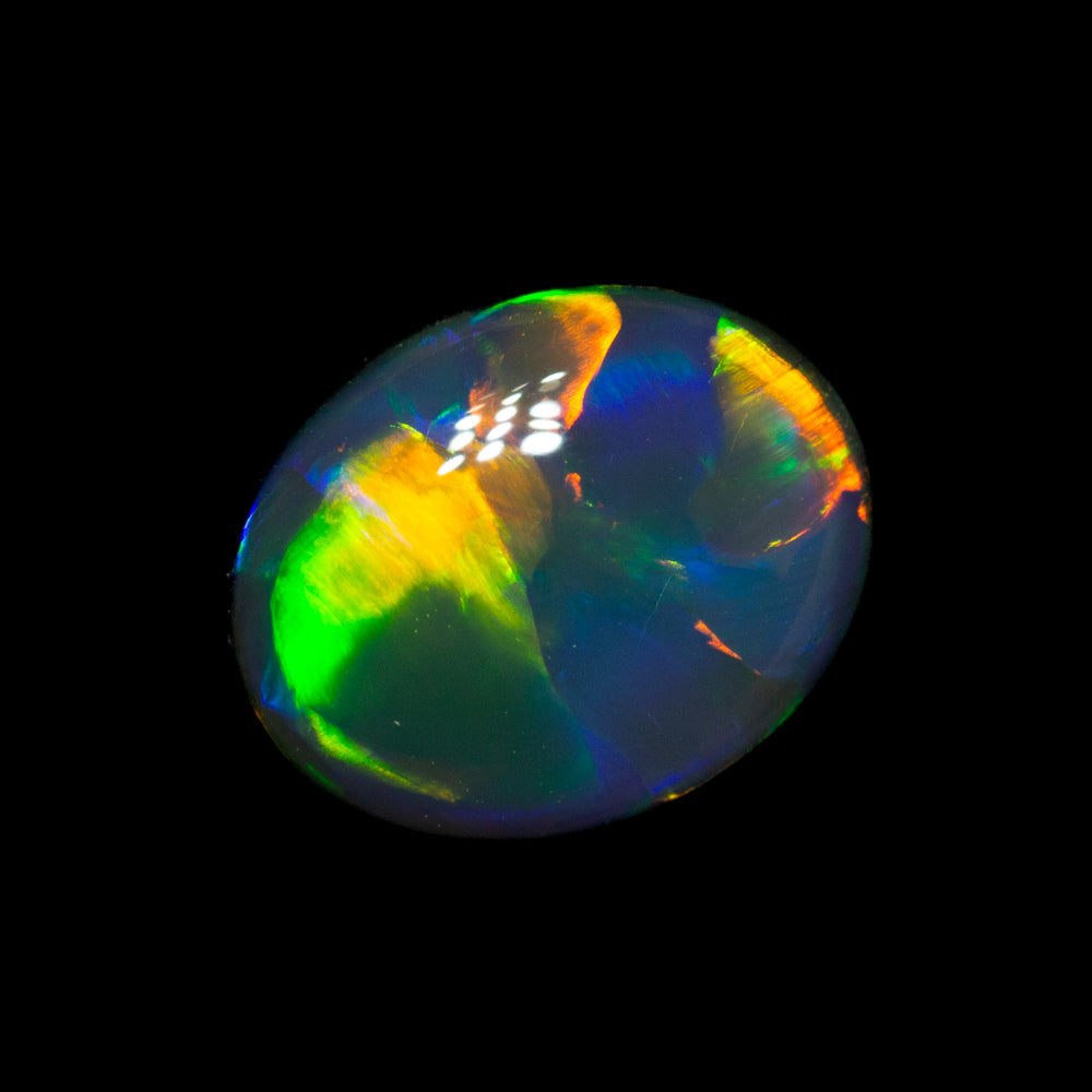 1.22 ct gem black opal 8.2x6.7x3.7mm