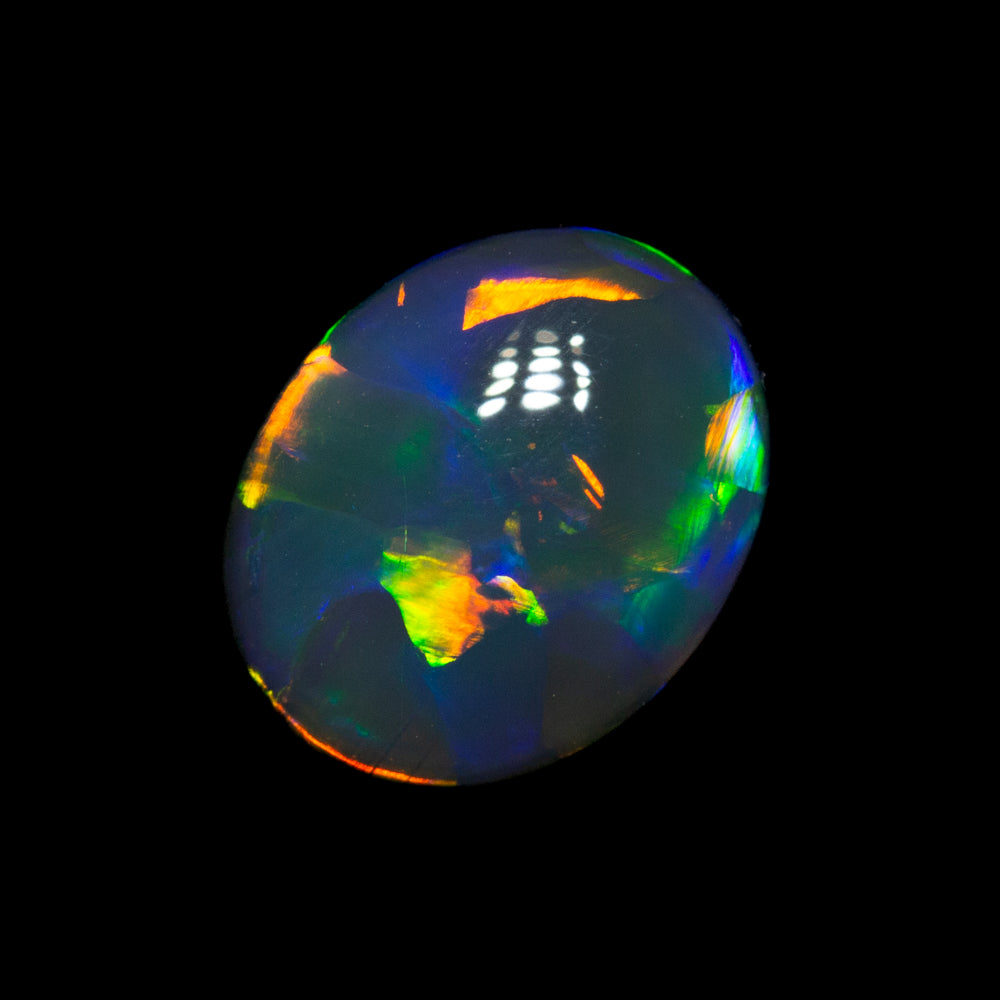 1.22 ct gem black opal 8.2x6.7x3.7mm
