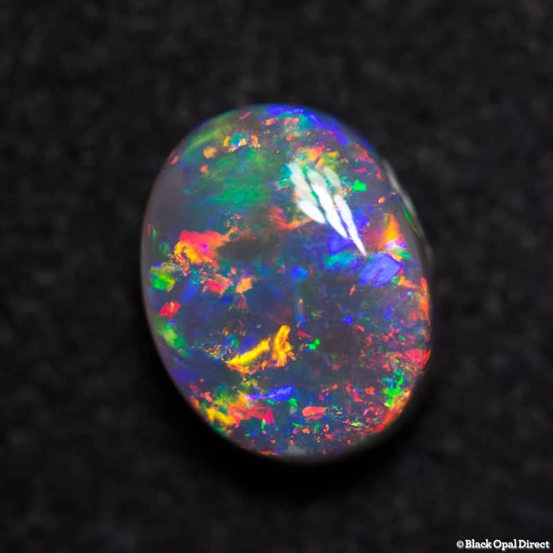 1.23 ct gem semi black opal 8x6x4mm Replacement for Zoey